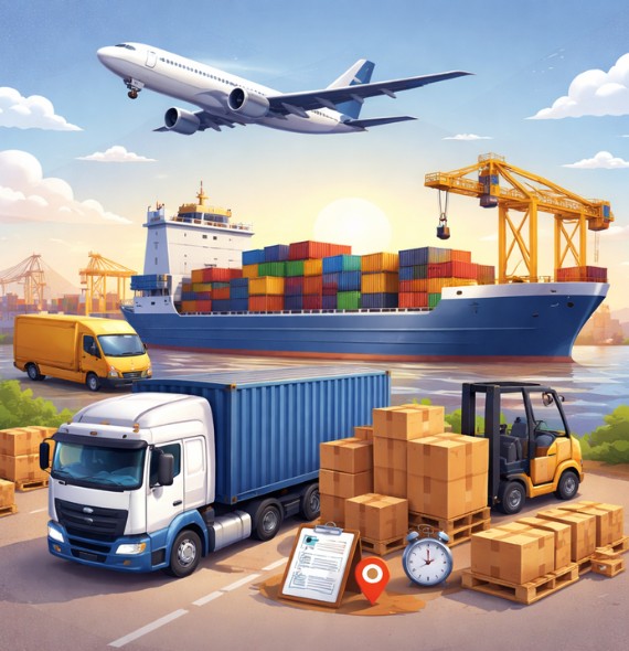 Al Meer Sourcing and Cargo Company team handling client shipments